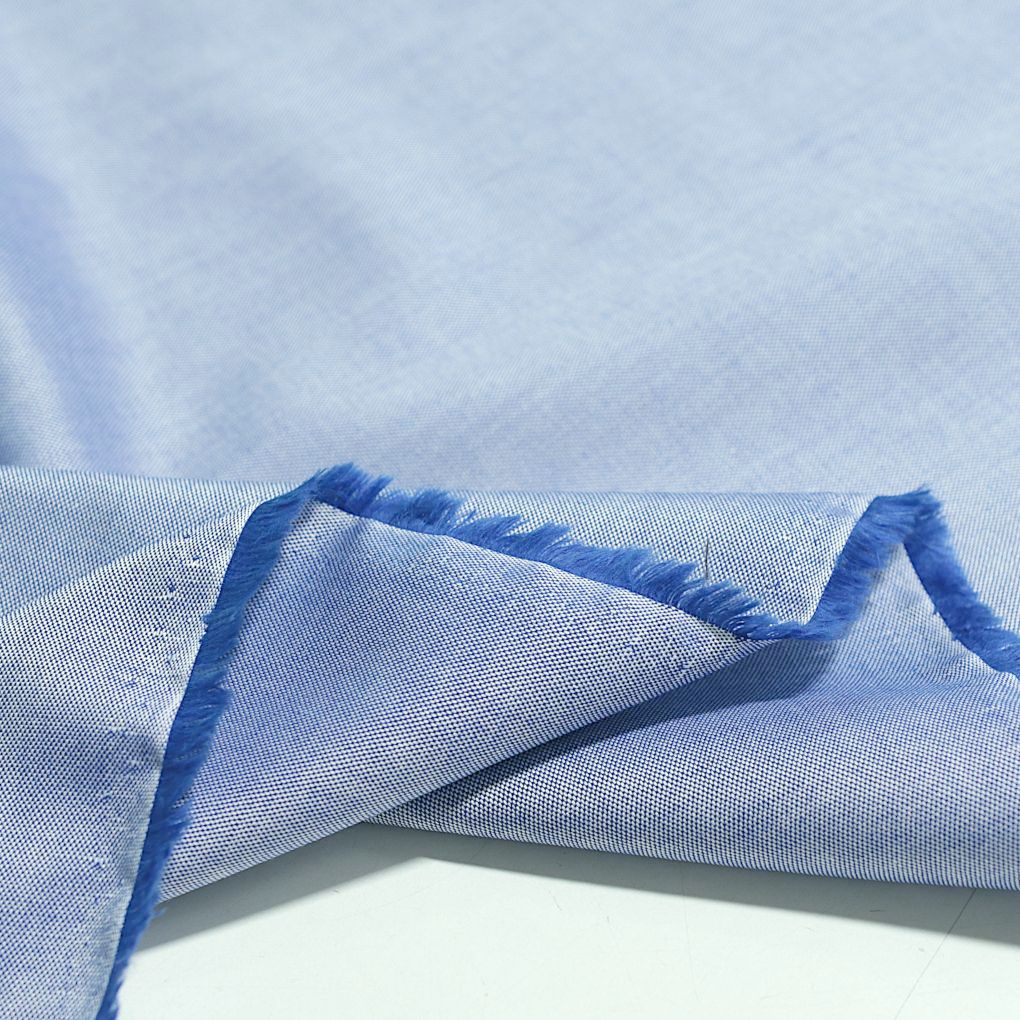 Designer Hemden Blusen und Deko-Stoff Baumwollstoff in Jeans Optik weiche Meterware - Denim Blau meliert