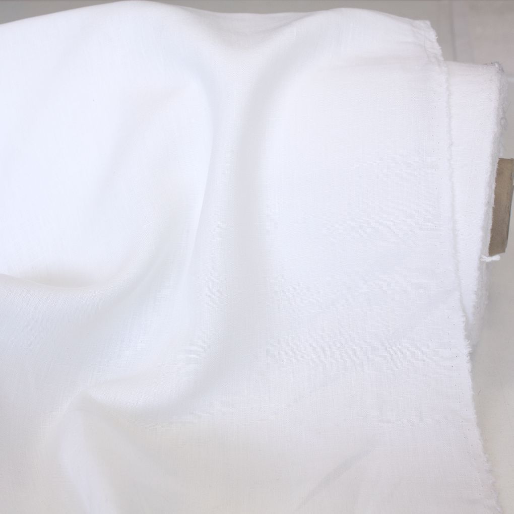 popup_images/187786.jpg weiches Leinen für Kleid Rock Hose Jacke vorgewaschener Leinenstoff Meterware - Weiß