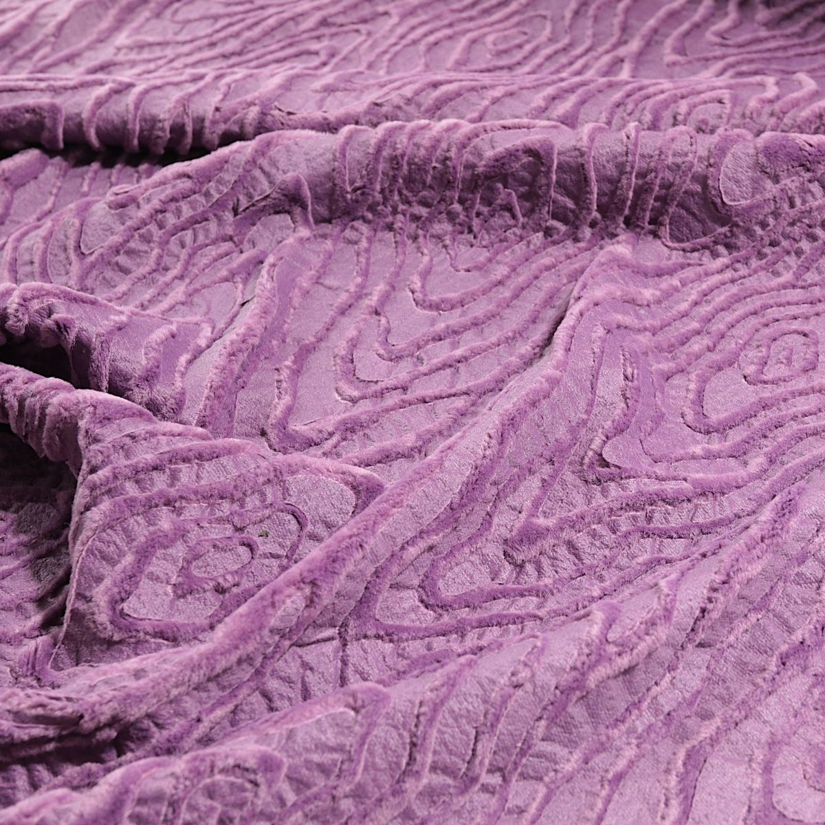 weiches Struktur Kunstfell für Decke Jacke Mantel Kunstpelz Stoff Meterware - Rosenholz Zebra
