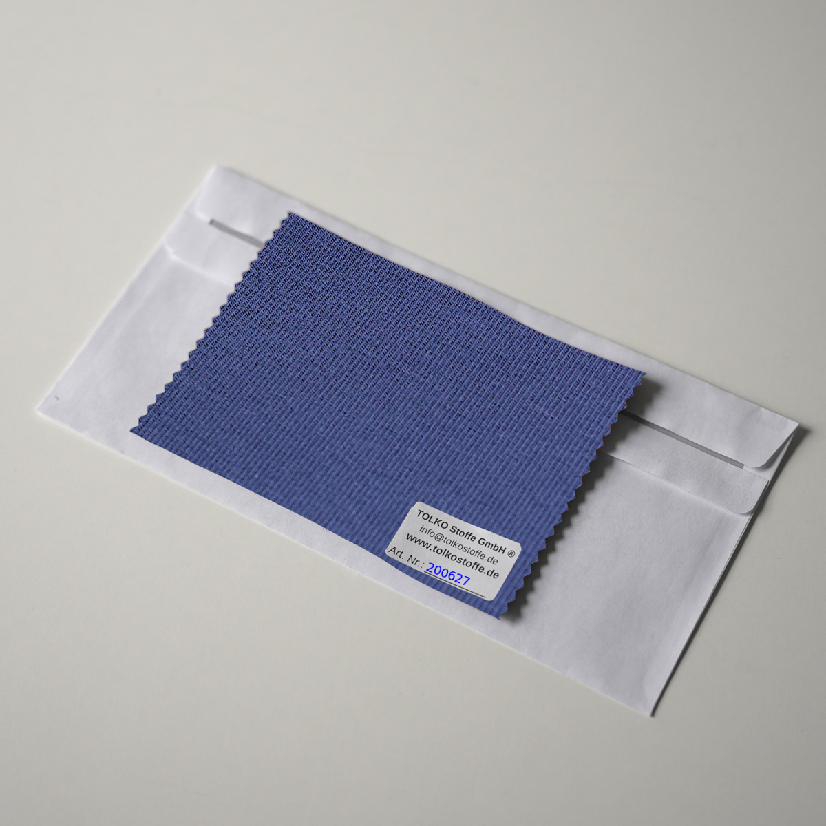 (Muster) Robuster elastischer Polyester Jersey in Blau Meterware als Bekleidungsstoff