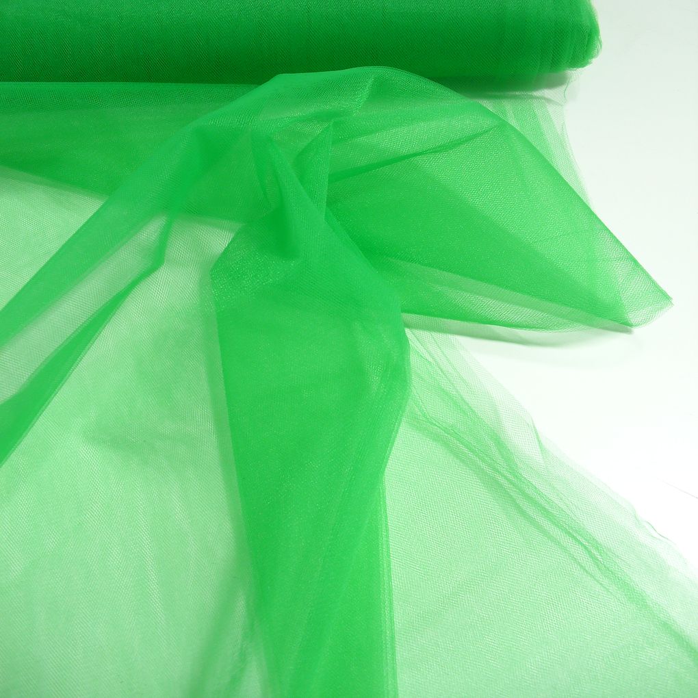 uni Tüllstoff Meterware 300cm breit für Gardine Vorhang Store Hochzeit - Smaragd