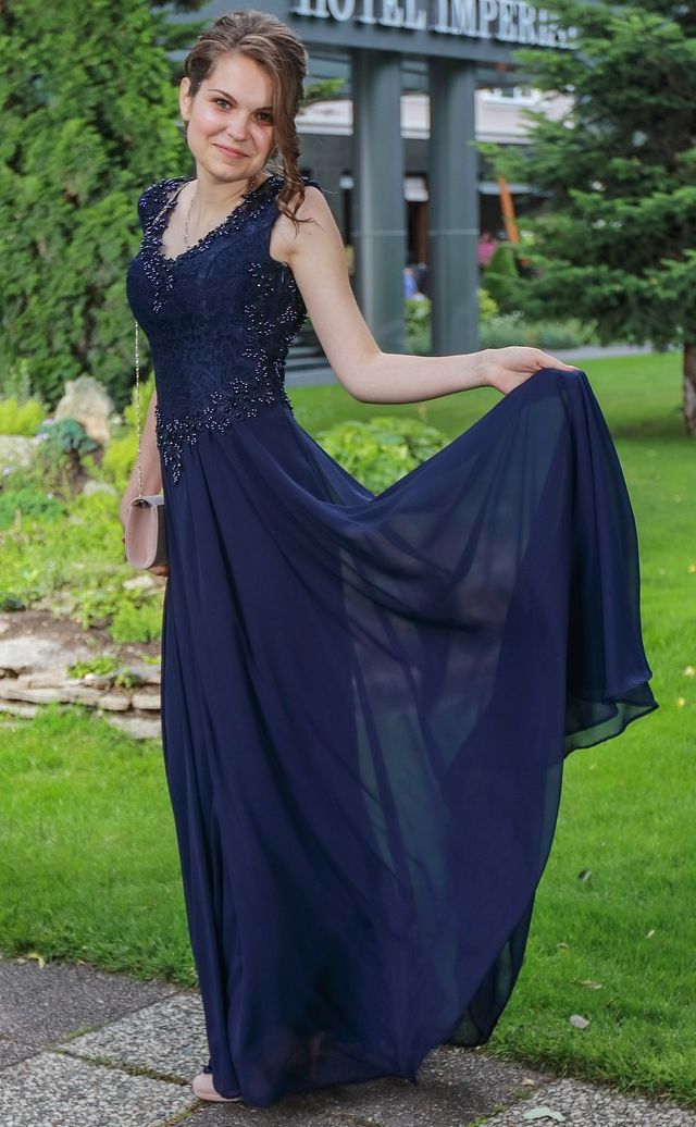 edler Chiffon in nachtblau edler Chiffon in nachtblau