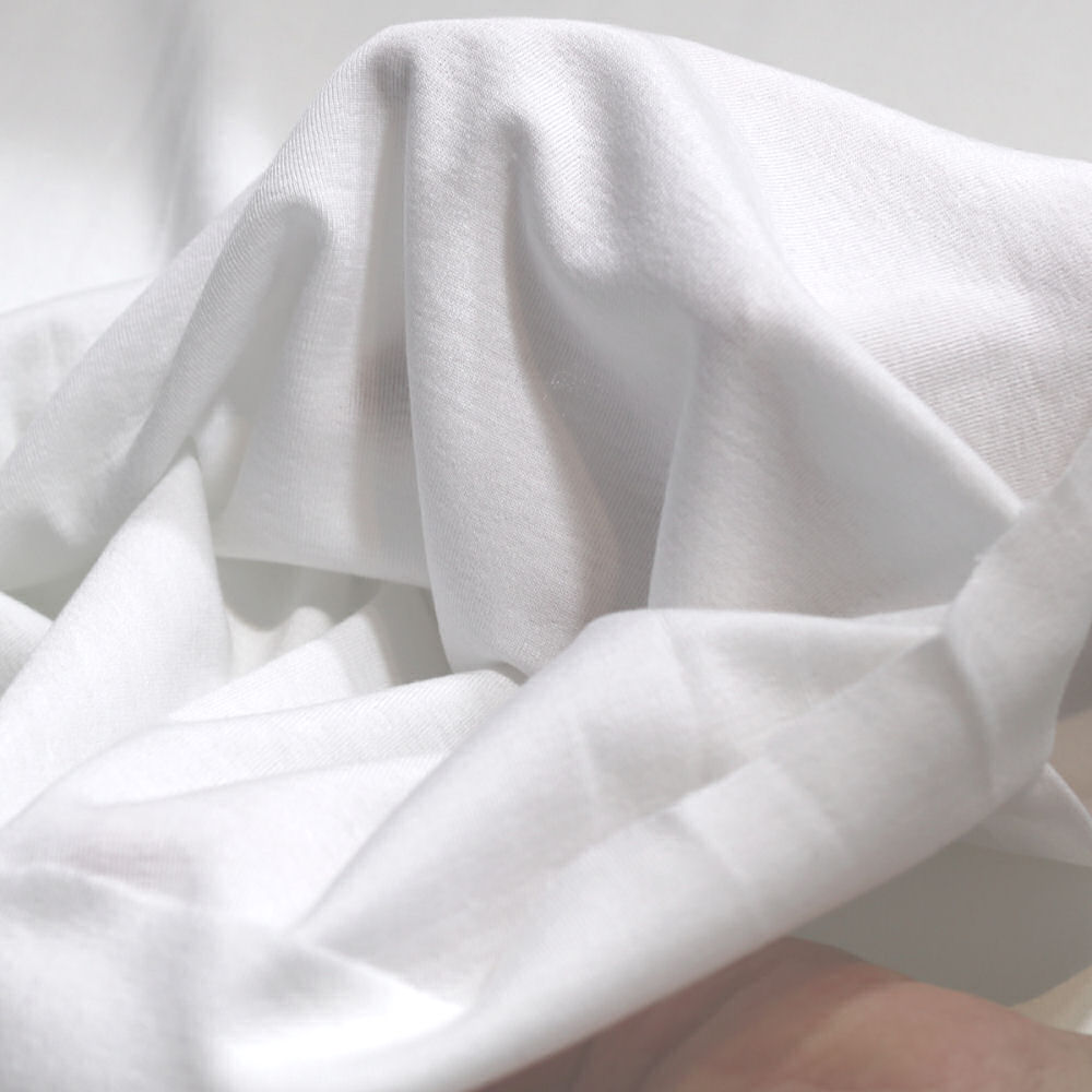 Bündchenstoff Schlauch Weiß weich u leicht Bekleidung Meterware Kinderkleidung