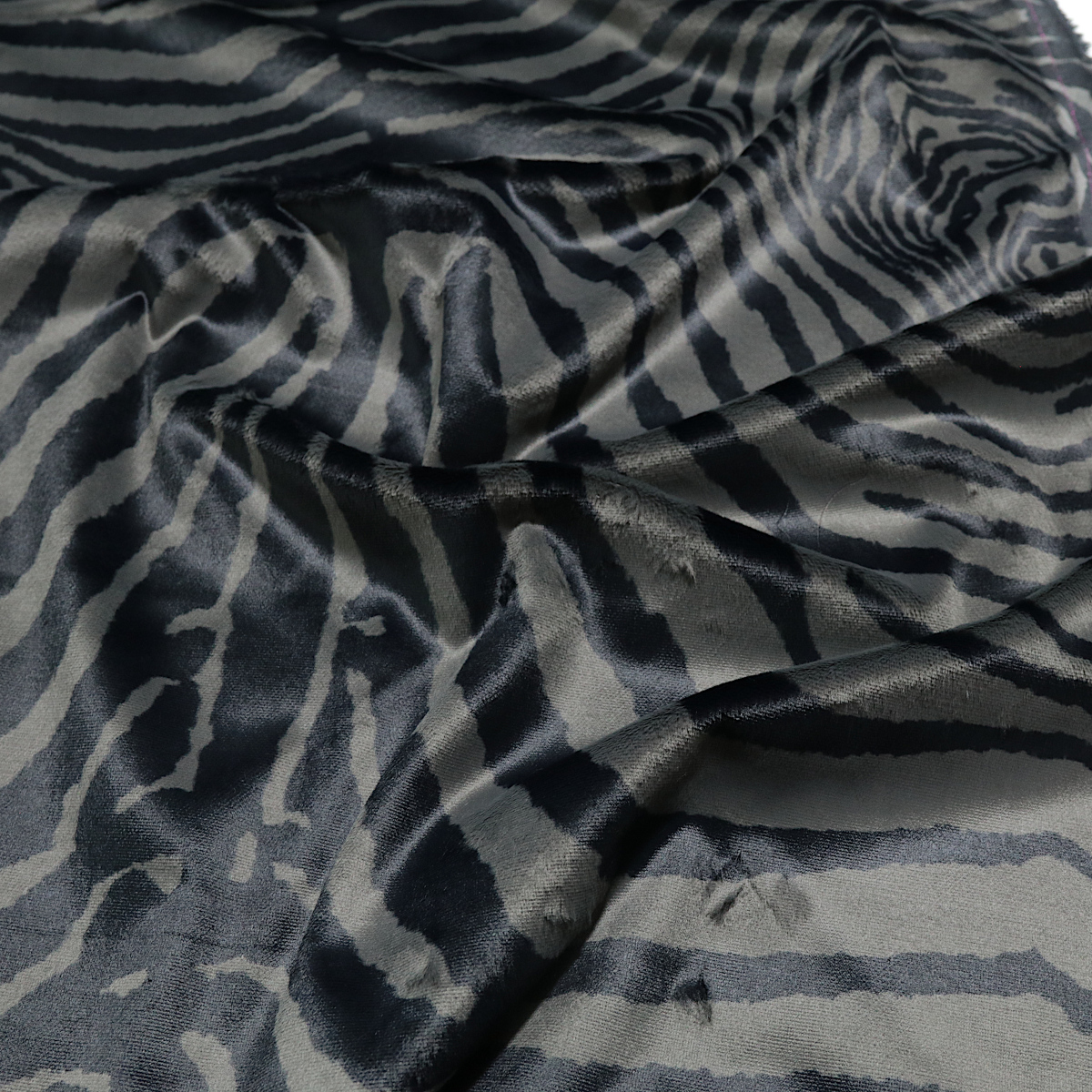 Stretch Samt Baumwolle Dekostoff Husse Wohnmobil DIY Stoff Schwarz Zebra Stretch Samt Baumwolle Dekostoff Husse Wohnmobil DIY Stoff Schwarz Zebra