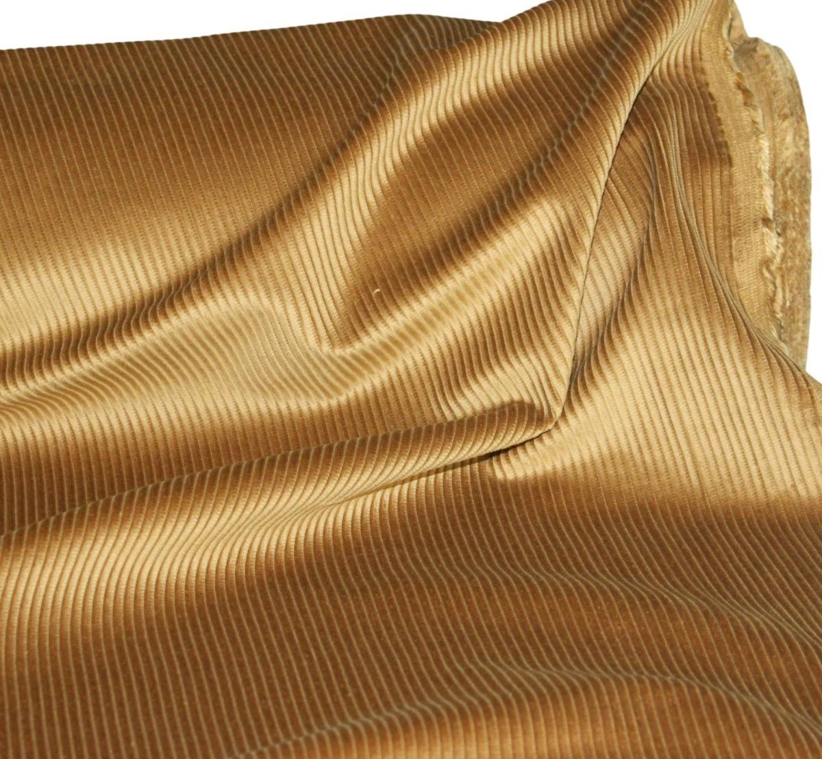 robuster Cord für Hose Jacke Rock weicher Baumwollstoff Cordstoff Meterware - gold ocker