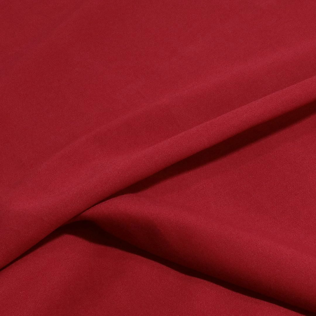 weicher Modestoff für Kleid Hemd Rock und edler Vorhangstoff Dekostoff Meterware - Kirsch Rot