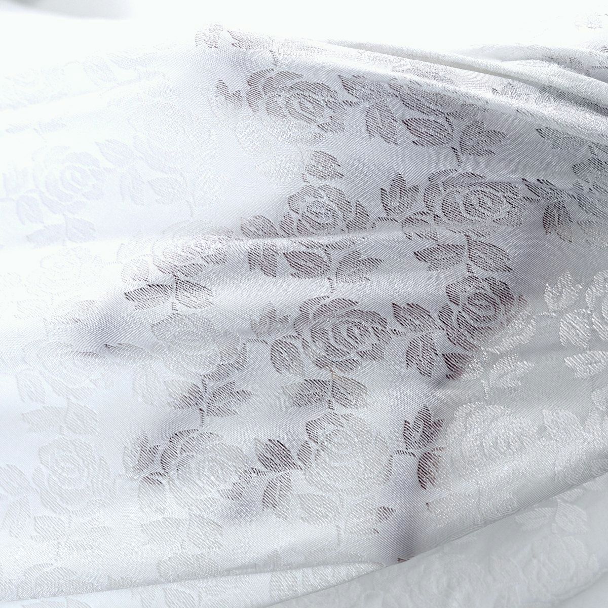 weiss JERSEY als Deko- und Bekleidungsstoff Rosenstoff Hochzeitsstoff Meterware