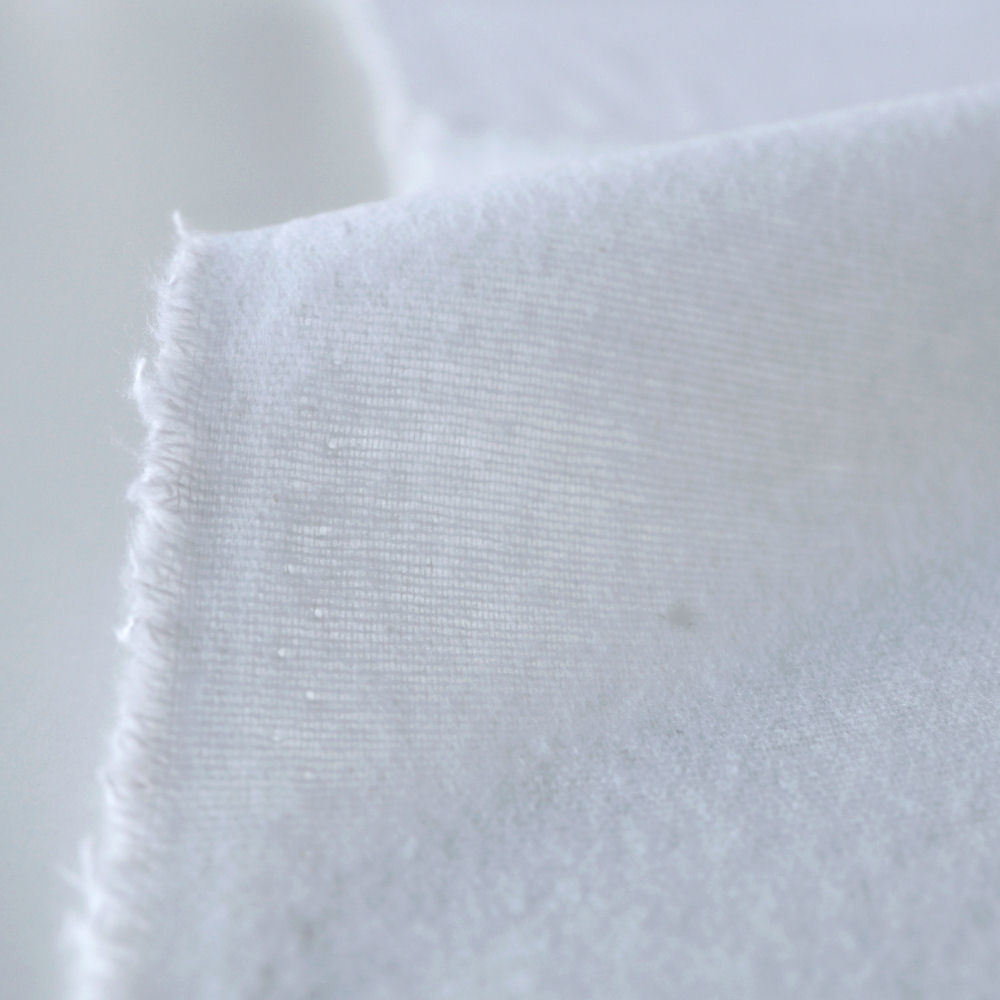 baby weicher Öko-Tex Molton Baumwollstoff Meterware - Weiß baby weicher Öko-Tex Molton Baumwollstoff Meterware - Weiß