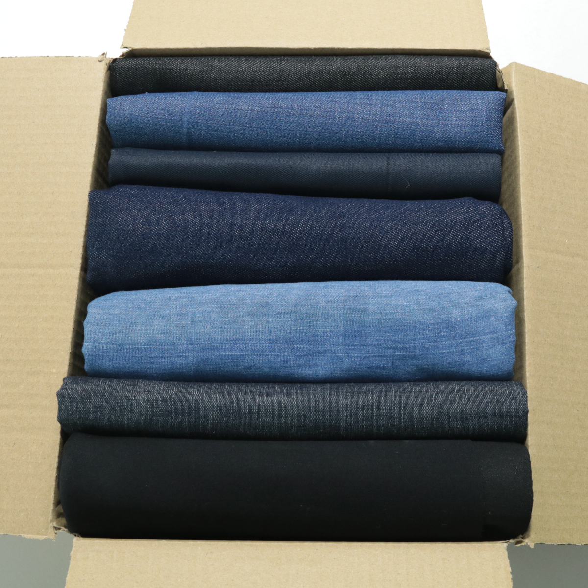 über 5 m Reste Paket Jeans Stoff Denim BW