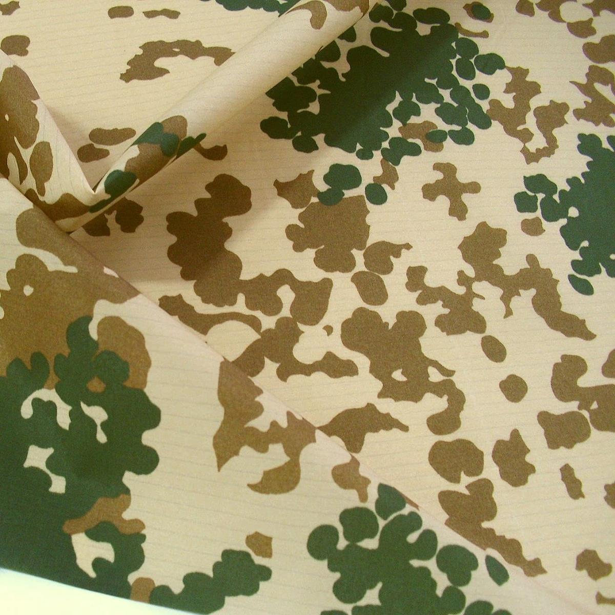 leichter Bundeswehr Camouflage Stoff aus Ripstop Nylon Flecktarn Meterware