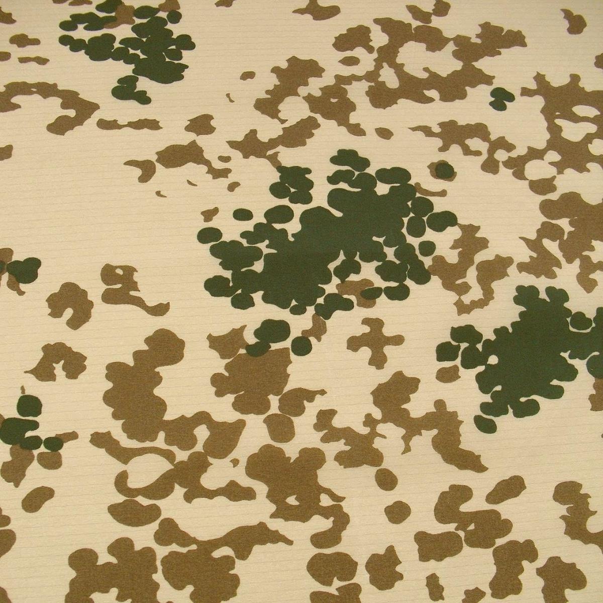 leichter Bundeswehr Camouflage Stoff aus Ripstop Nylon Flecktarn Meterware