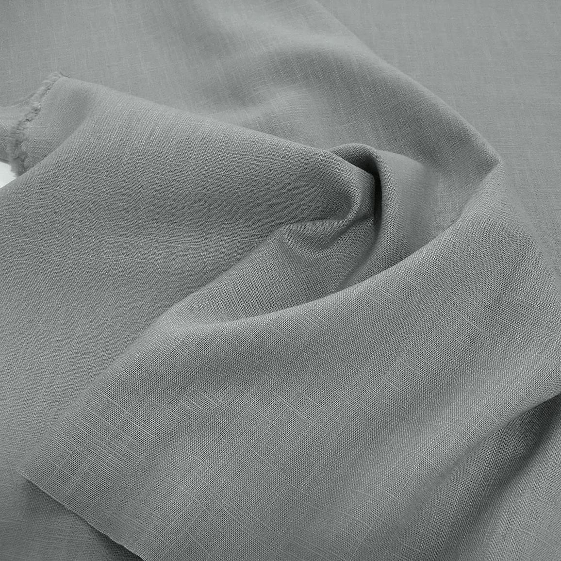 weiches Leinen für Kleid Rock Hose Jacke vorgewaschener Leinenstoff Meterware - Grau weiches Leinen für Kleid Rock Hose Jacke vorgewaschener Leinenstoff Meterware - Grau
