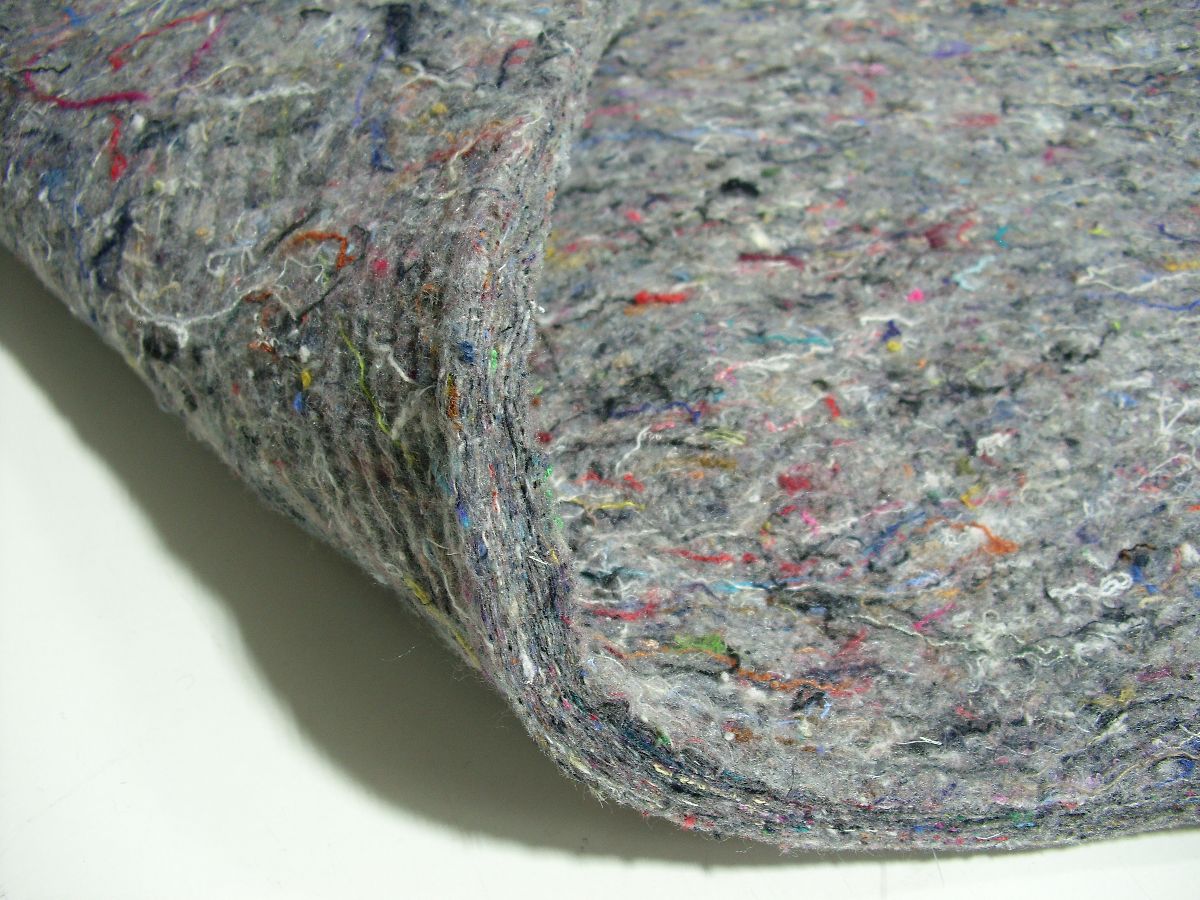 Bastelfilz Filzstoff Meterware 12mm dick Dämmstoff Polsterstoff Filzmatte Untersetzer - grau meliert