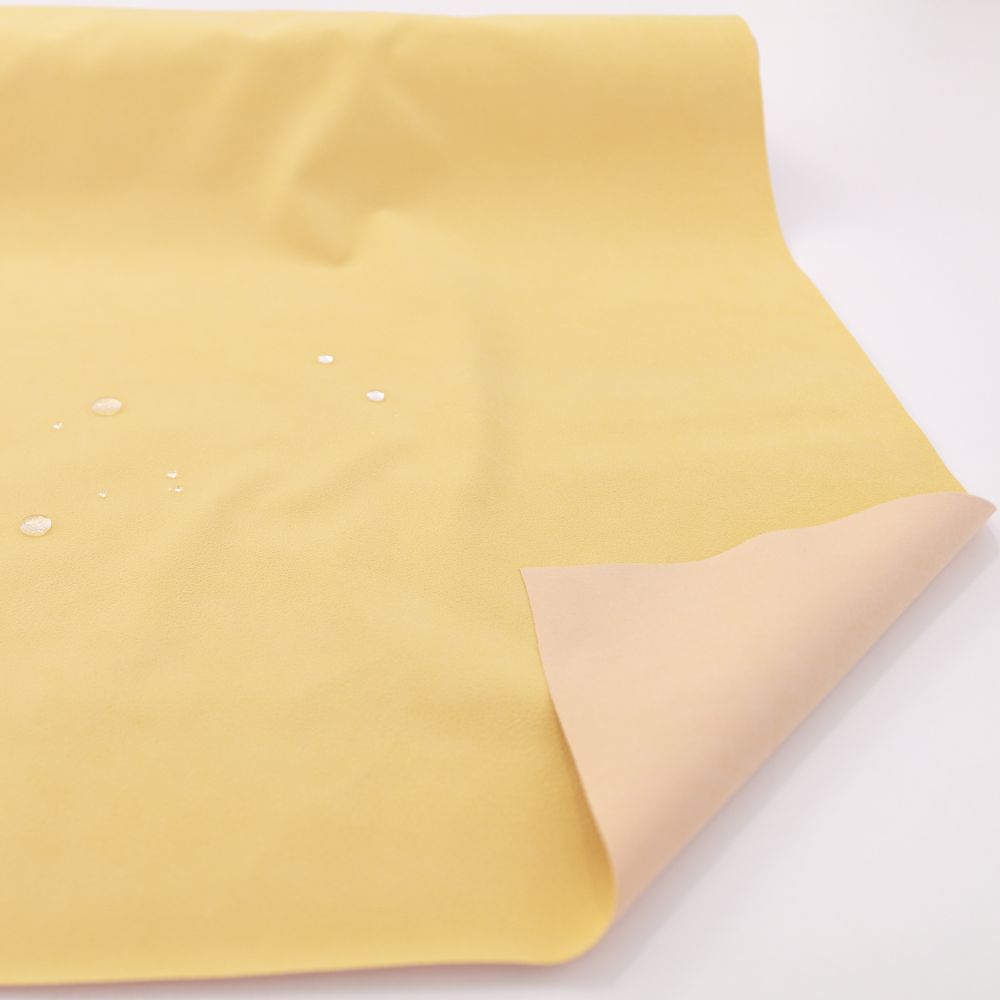 Wildleder Polsterstoff schmutzabweisend weicher Mikrofaser Velourstoff Meterware - Gelb Wildleder Polsterstoff schmutzabweisend weicher Mikrofaser Velourstoff Meterware - Gelb