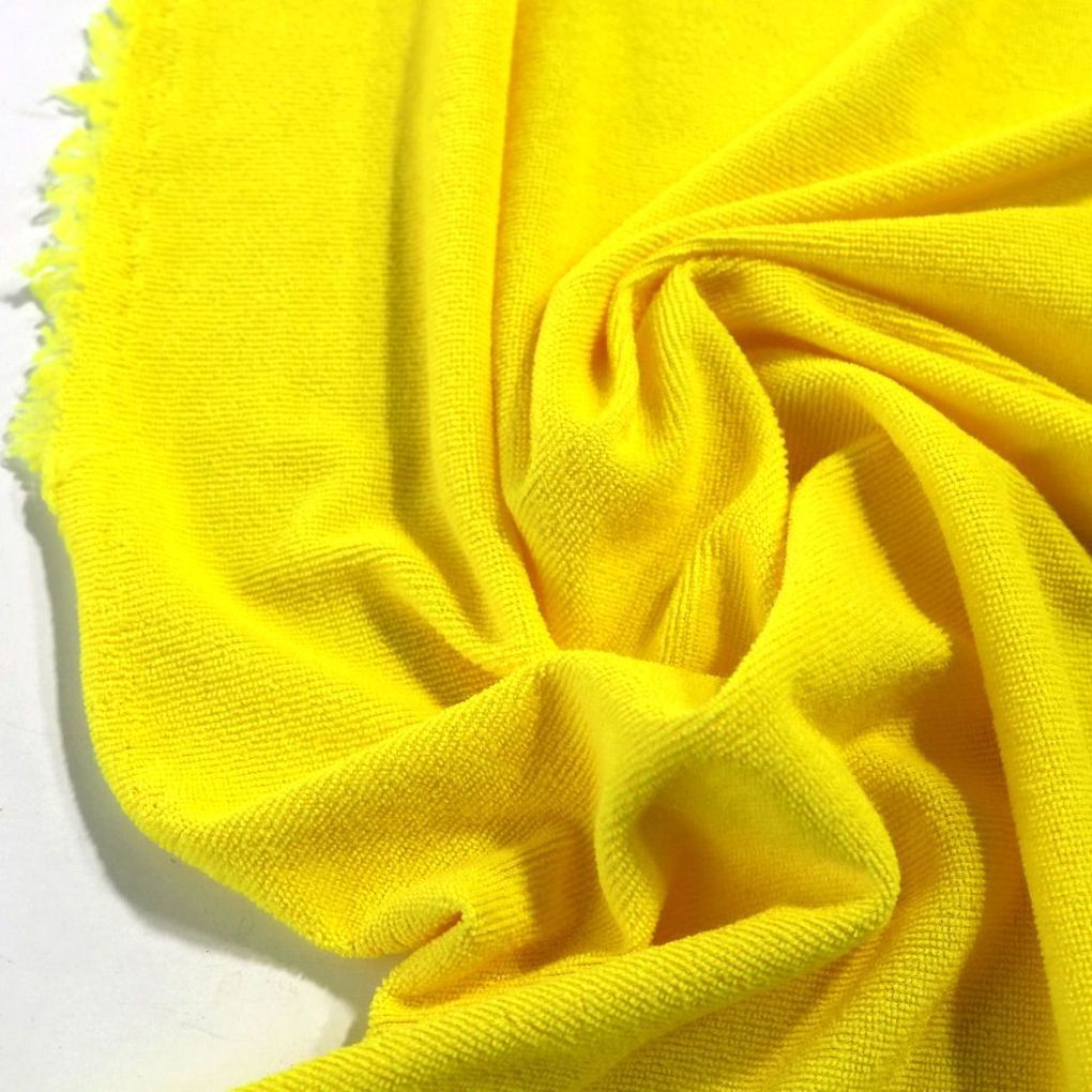 weicher Nicky Jersey Stoff Meterware angerauht - Gelb weicher Nicky Jersey Stoff Meterware angerauht - Gelb