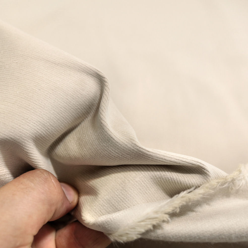Cordstoff - Microcord - Babycord Stoff gestreift weich elastisch Meterware Creme Cordstoff - Microcord - Babycord Stoff gestreift weich elastisch Meterware Creme