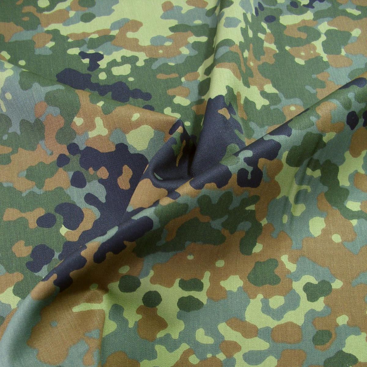 Bundeswehr Camouflage robuster Flecktarn Baumwollstoff mit Insektenschutz