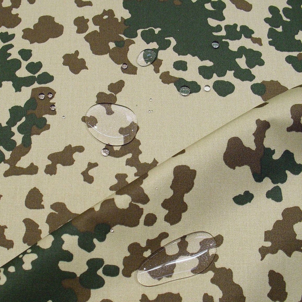 wasserdichter Camouflage Bundeswehr Wüste Baumwoll-Stoff Flecktarn Armee Tarnstoff Meterware