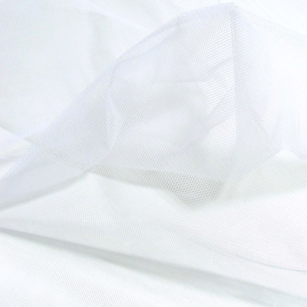 Tüllstoff Meterware 180cm breit Tüll für Kleidung Gardine Vorhang Deko - Weiß Tüllstoff Meterware 180cm breit Tüll für Kleidung Gardine Vorhang Deko - Weiß