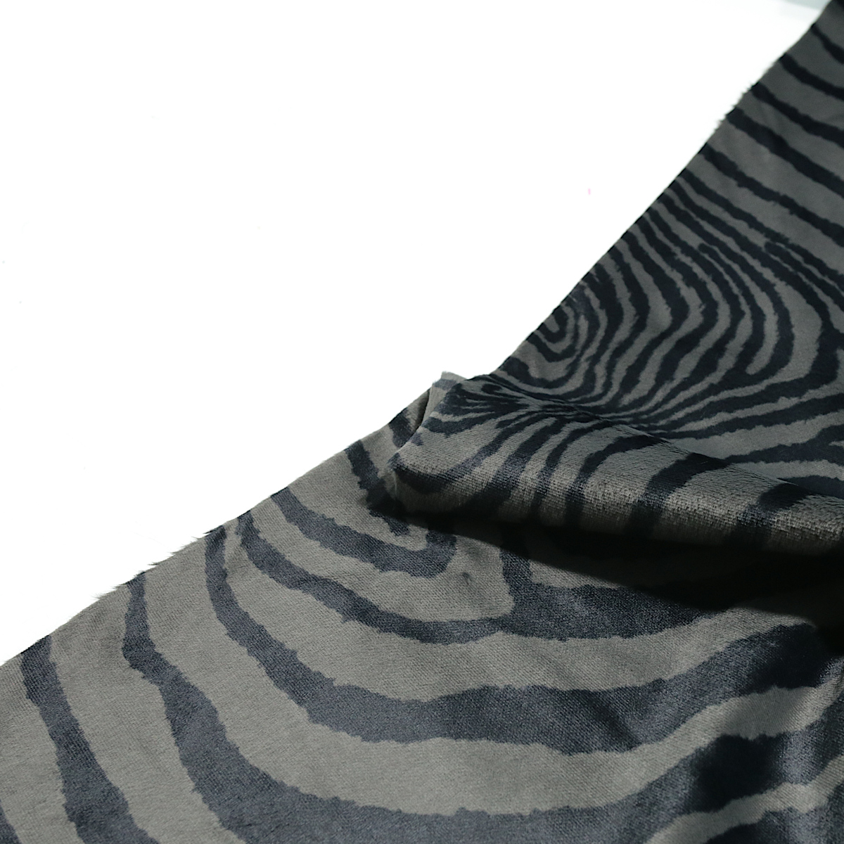 Stretch Samt Baumwolle Dekostoff Husse Wohnmobil DIY Stoff Schwarz Zebra