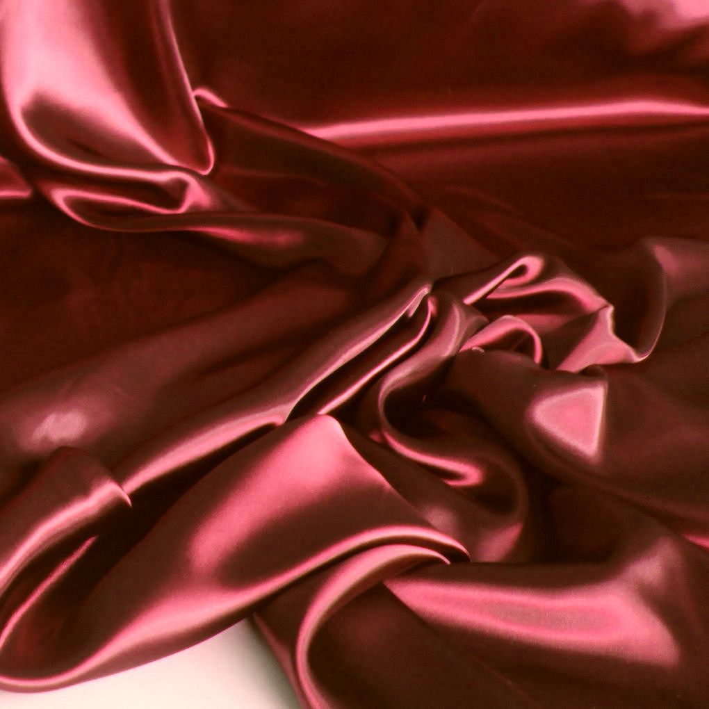Glanz Satin Stoff Meterware als Gardinenstoff Kleiderstoff - Bordeaux Glanz Satin Stoff Meterware als Gardinenstoff Kleiderstoff - Bordeaux