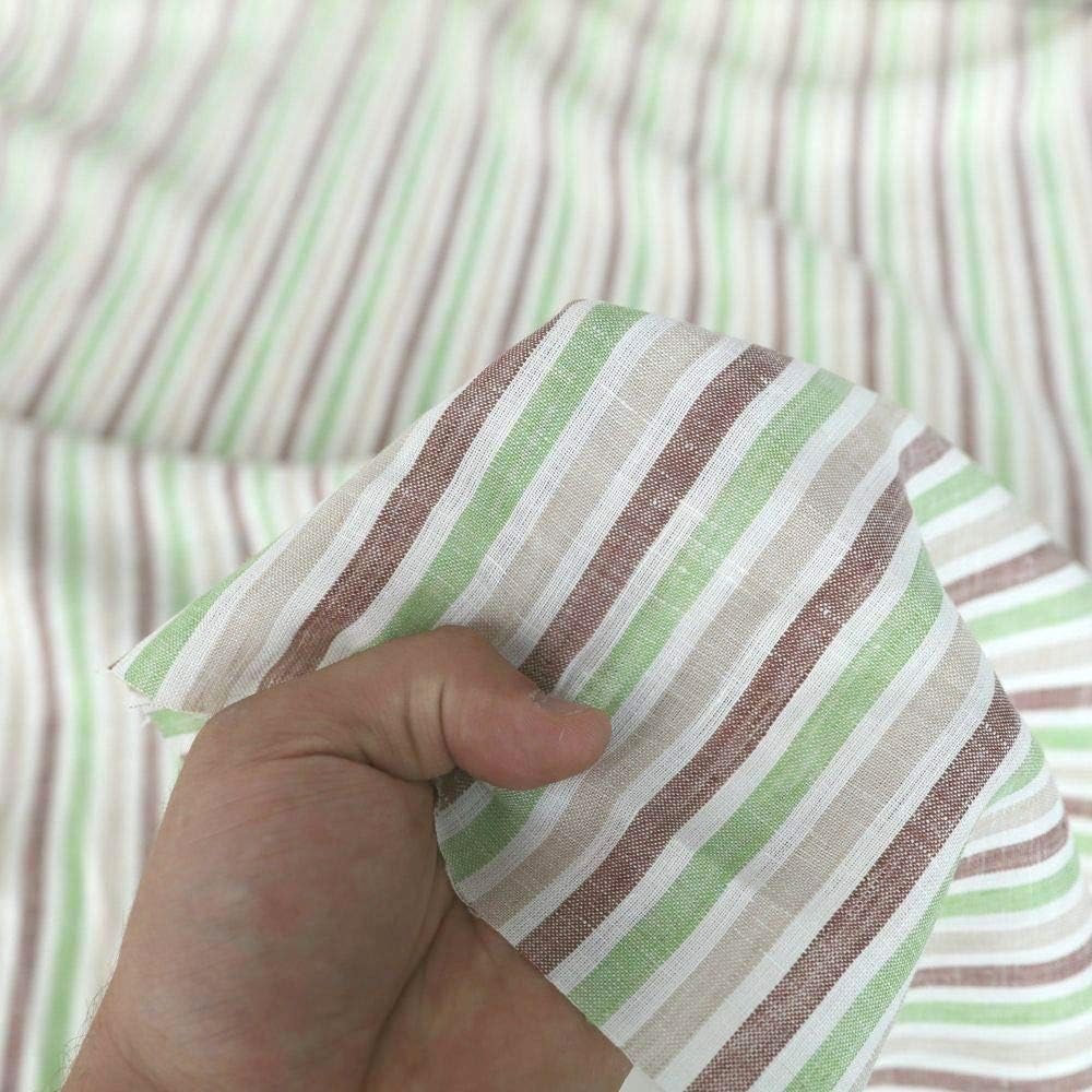 Sommer LEINEN-Stoff für Kleid Hose Hemd Grün Leinenstoff