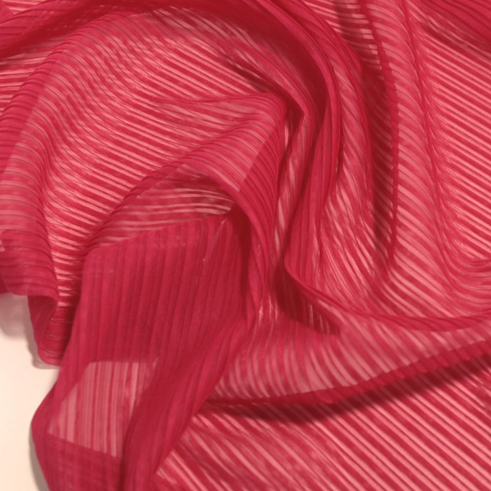 popup_images/185112e.JPG azaleen roter Plissee Stoff weicher Chiffon für Bluse Rock Hose