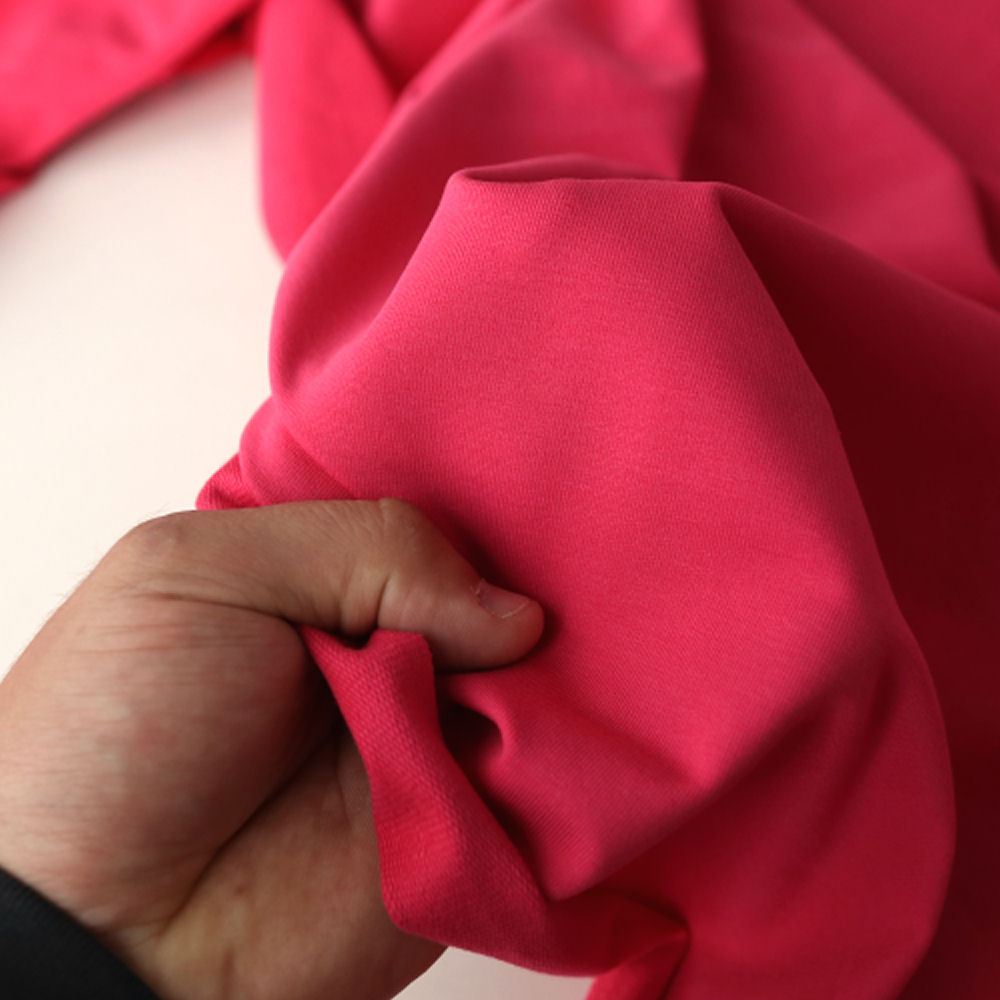 Jersey warmer Winter Baumwollstoff für Jacke Pullover Kleid Meterware - Koralle Rot Jersey warmer Winter Baumwollstoff für Jacke Pullover Kleid Meterware - Koralle Rot