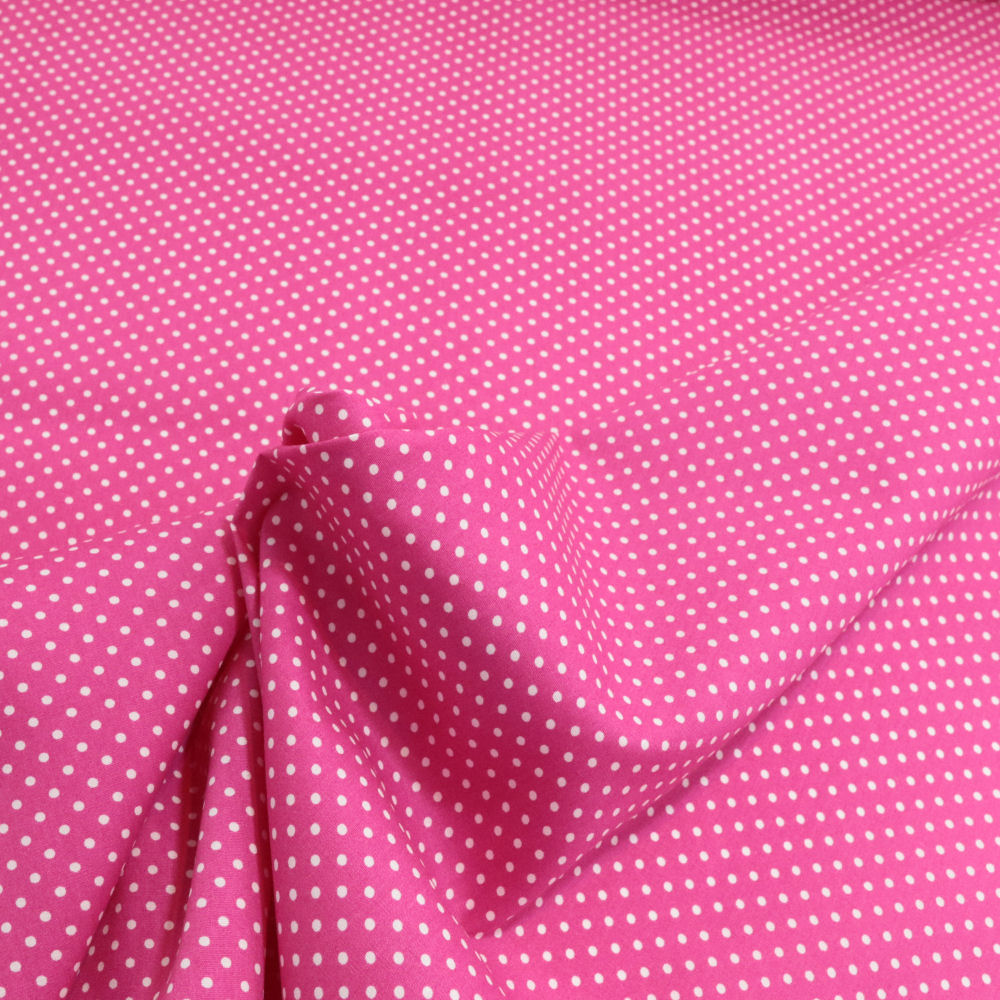 Popeline leichter Baumwollstoff Stoff für Kleid Vorhang Gardine Meterware - fuchsia