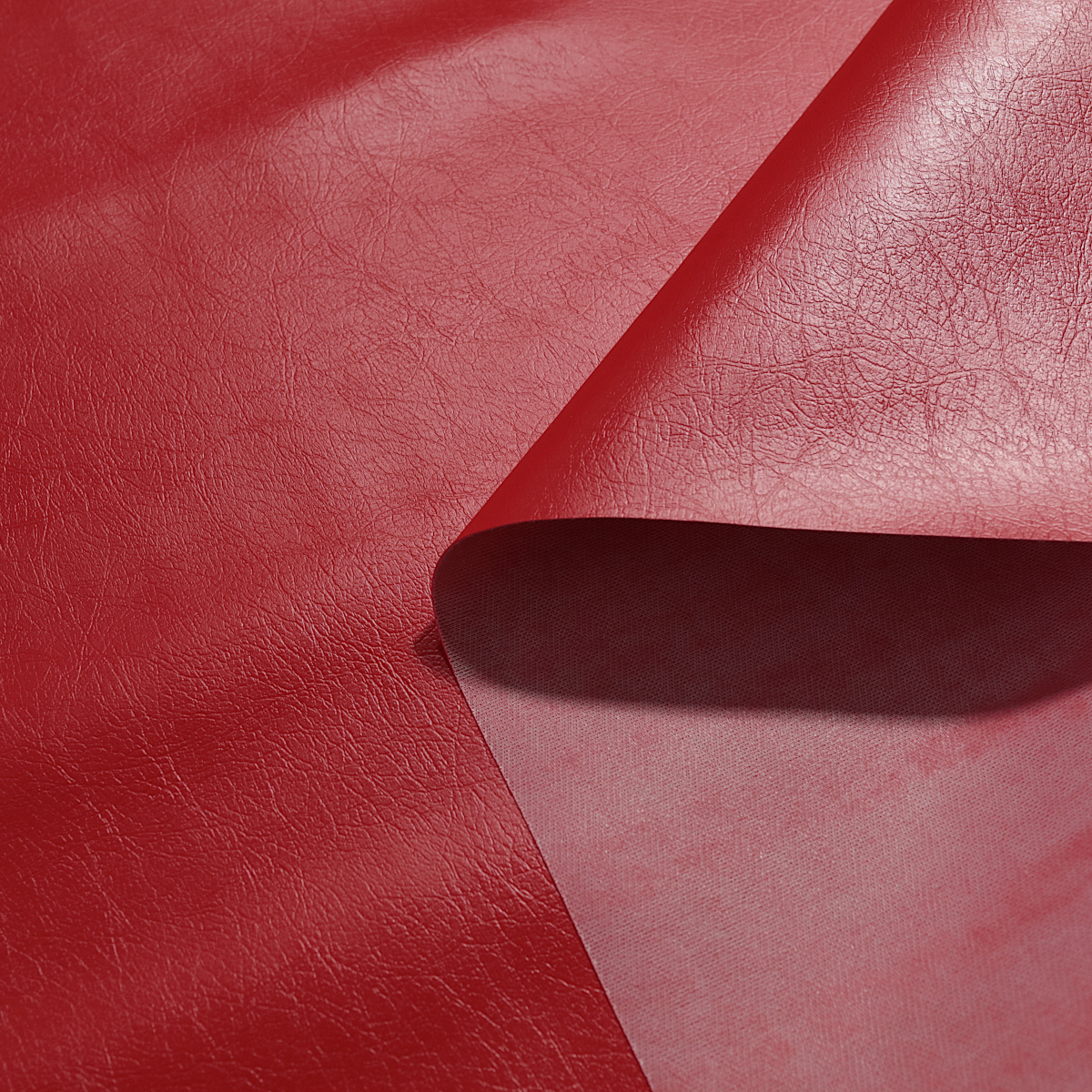 Robustes Polster Kunstleder in Rot mit Geweberückseite Polsterstoff Sonderposten