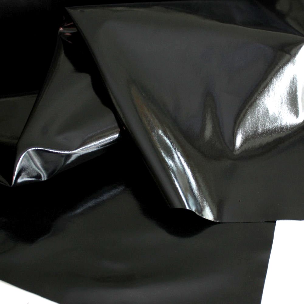 popup_images/schwarz-154559.jpg Wetlook Lackleder mit Latex-Glanz für Kleid Rock Dessous Meterware - Schwarz