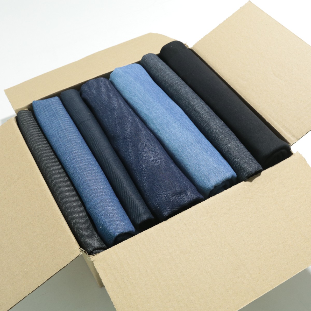 5,4m Jeansstoff Reste robuster Denim Jeans vorgewaschener Baumwollstoff