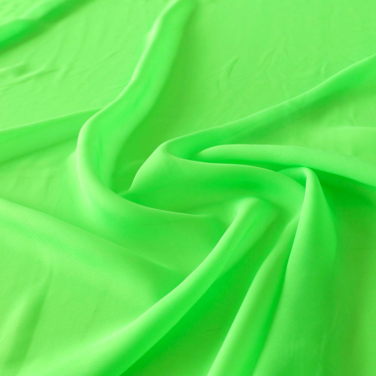 feiner Chiffon weich fallend Stoff für Kleidung Gardine Deko Meterware - neon grün feiner Chiffon weich fallend Stoff für Kleidung Gardine Deko Meterware - neon grün