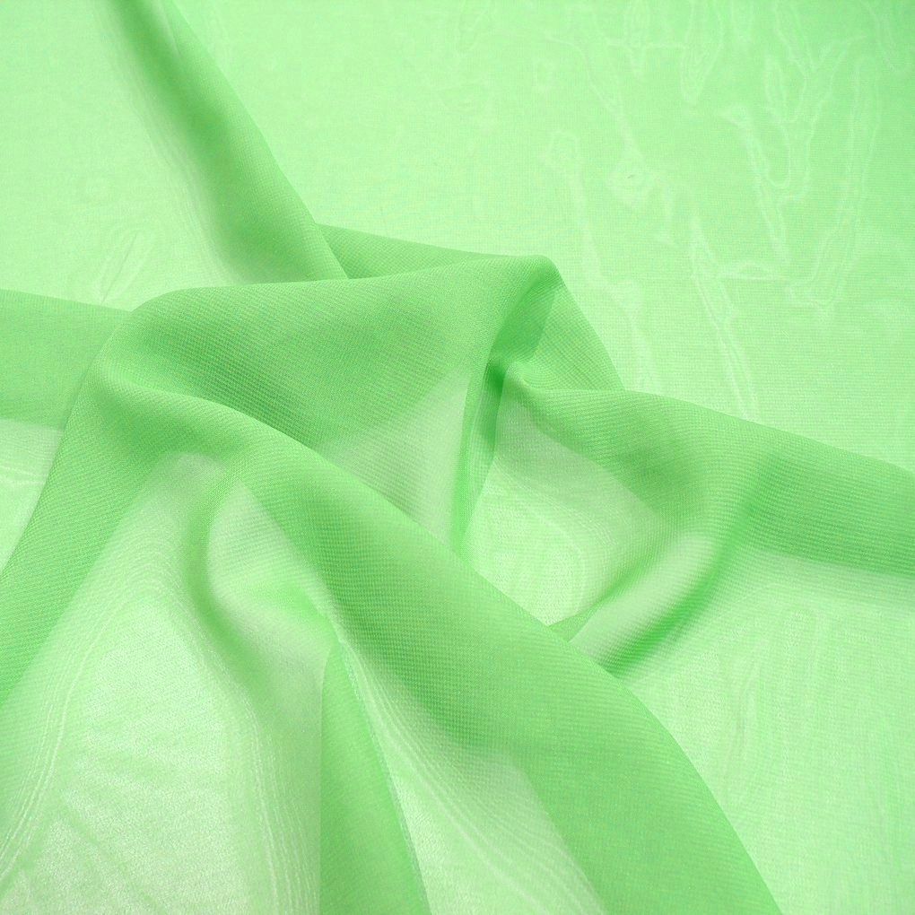 feiner Chiffon weich fallend Stoff für Kleidung Gardine Deko Meterware - neon grün feiner Chiffon weich fallend Stoff für Kleidung Gardine Deko Meterware - neon grün