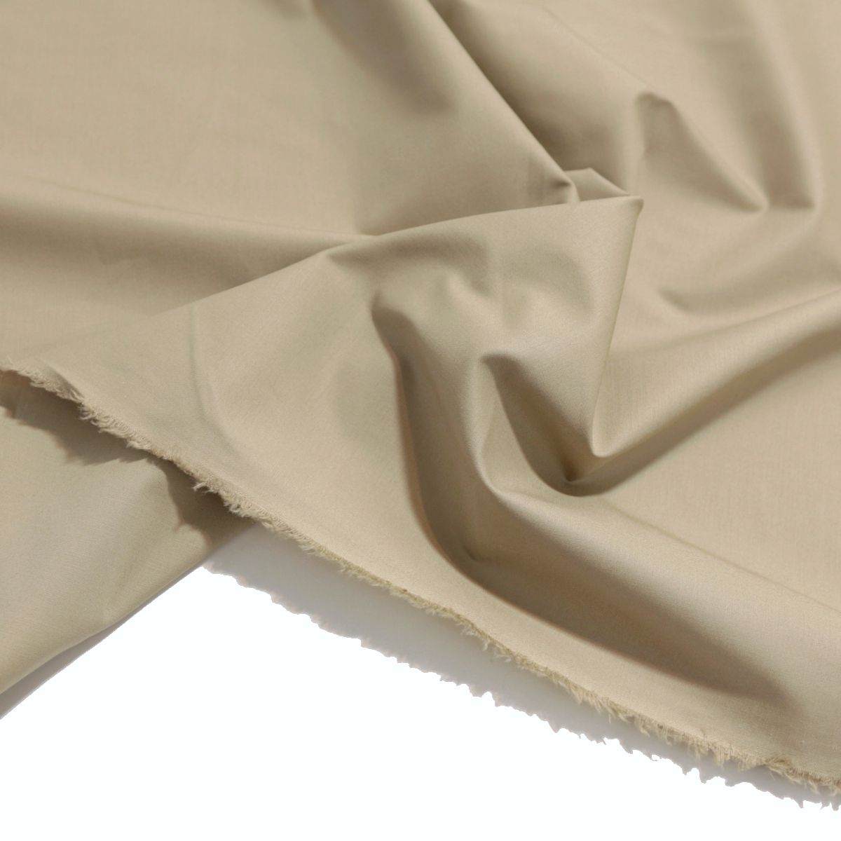 leichter, weicher Popeline Stoff aus Baumwolle Meterware - beige leichter, weicher Popeline Stoff aus Baumwolle Meterware - beige