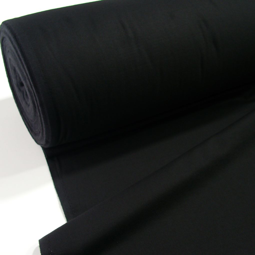 Dekomolton Stoff Meterware 130cm breit schwer entflammbar - schwarz Dekomolton Stoff Meterware 130cm breit schwer entflammbar - schwarz