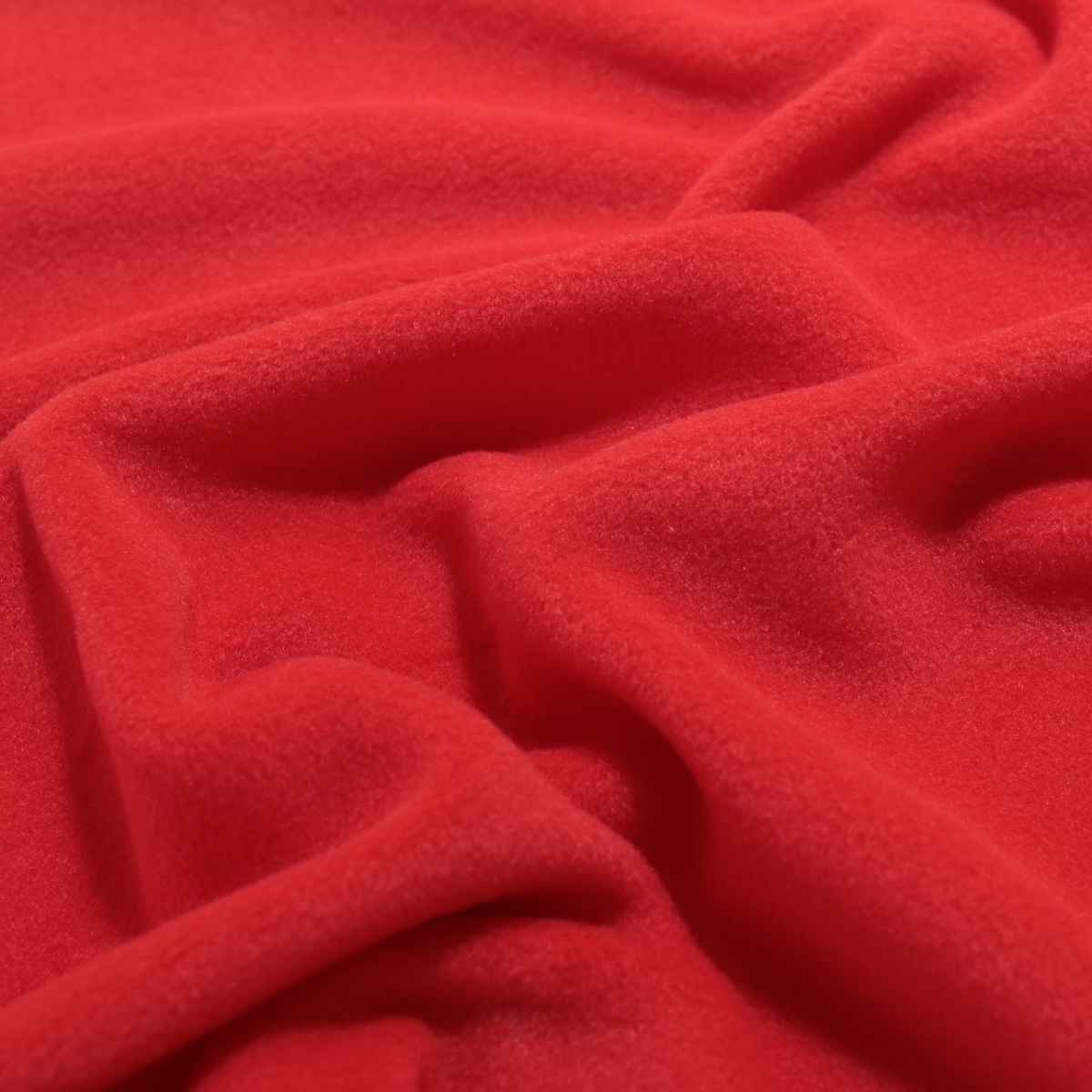 Leicht flauschig weicher Fleece für Funktionsbekleidung Winterstoff Meterware Rot