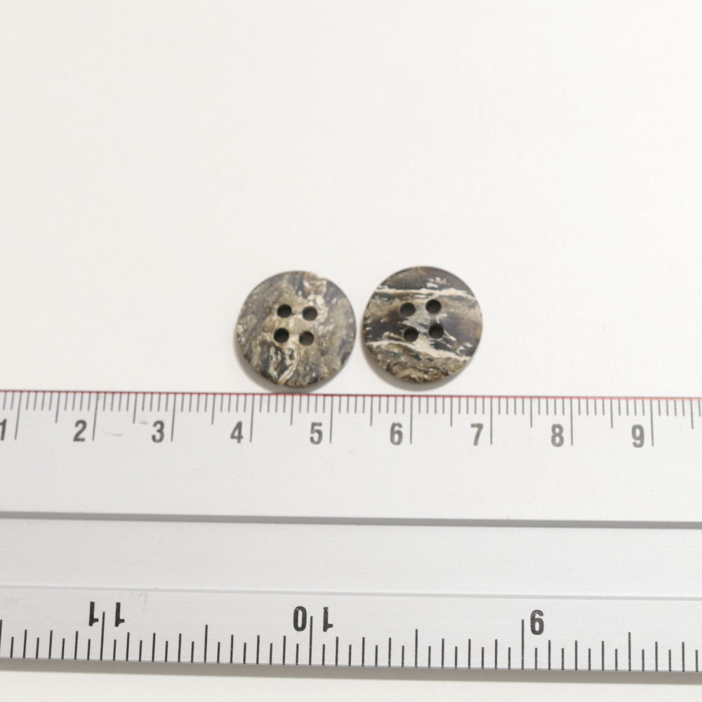 20 Stück Knöpfe für Blusen in stein grau mit 4Löchern 12mm