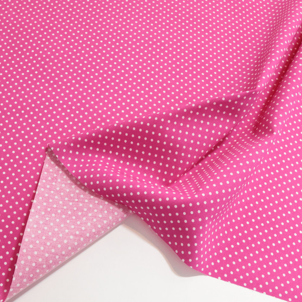 Popeline leichter Baumwollstoff Stoff für Kleid Vorhang Gardine Meterware - fuchsia