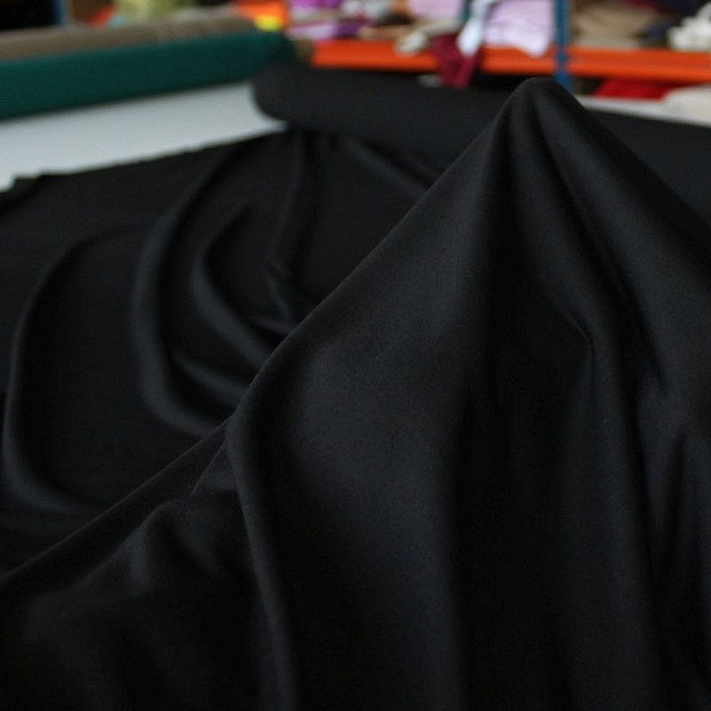 warmer Herbst Jersey Stoff mit Wolle angerauht für Rock Kleid Meterware - schwarz warmer Herbst Jersey Stoff mit Wolle angerauht für Rock Kleid Meterware - schwarz