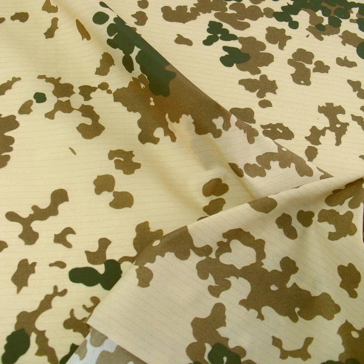 leichter Bundeswehr Camouflage Stoff aus Ripstop Nylon Flecktarn Meterware