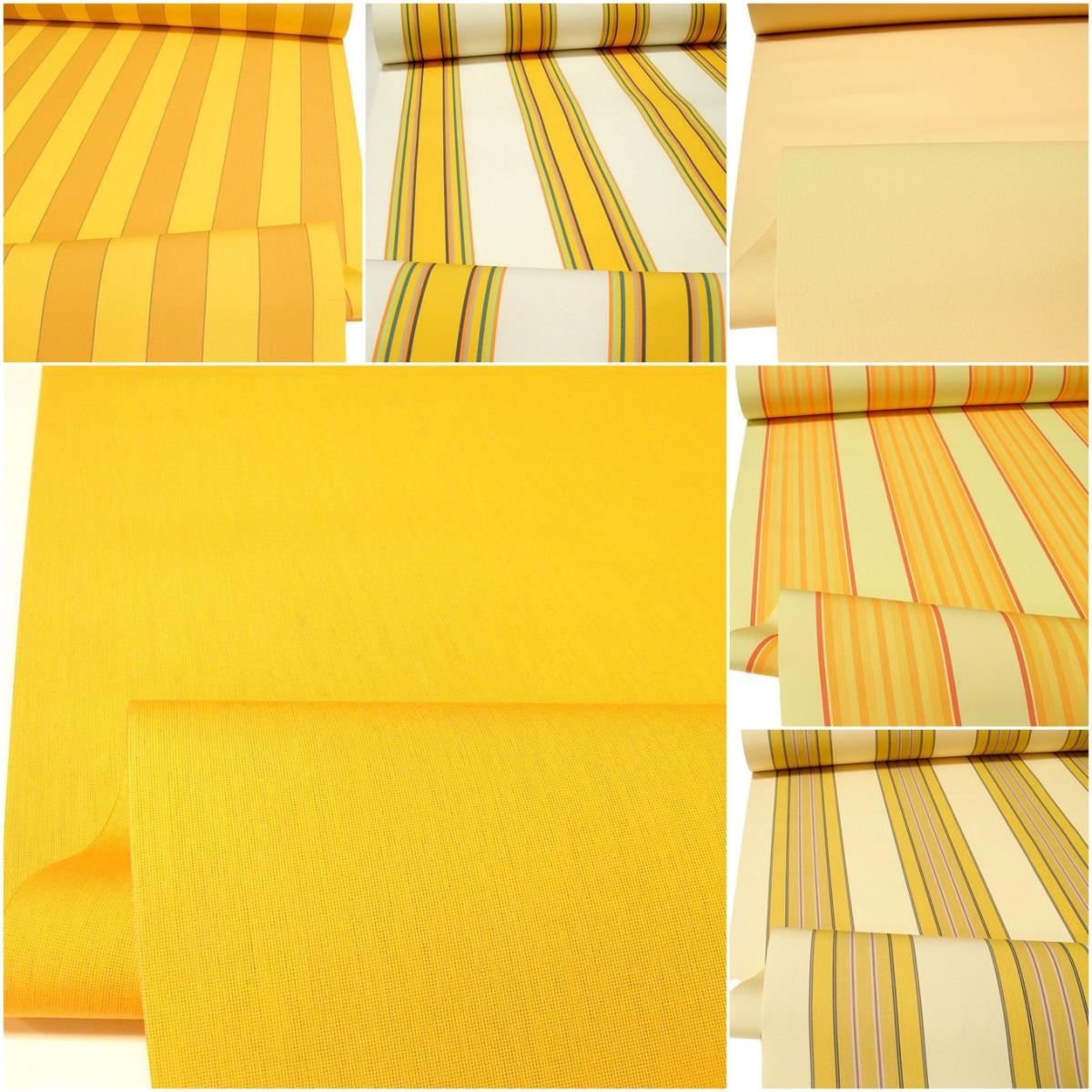 Markisenstoffe Meterware Wasserdicht UV beständig - gelb bicolor