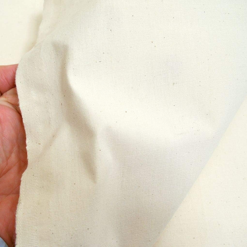 unbehandelter Nessel Baumwollstoff Sonnenschutz Gardine Vorhang Segeltuch Meterware - creme weiß