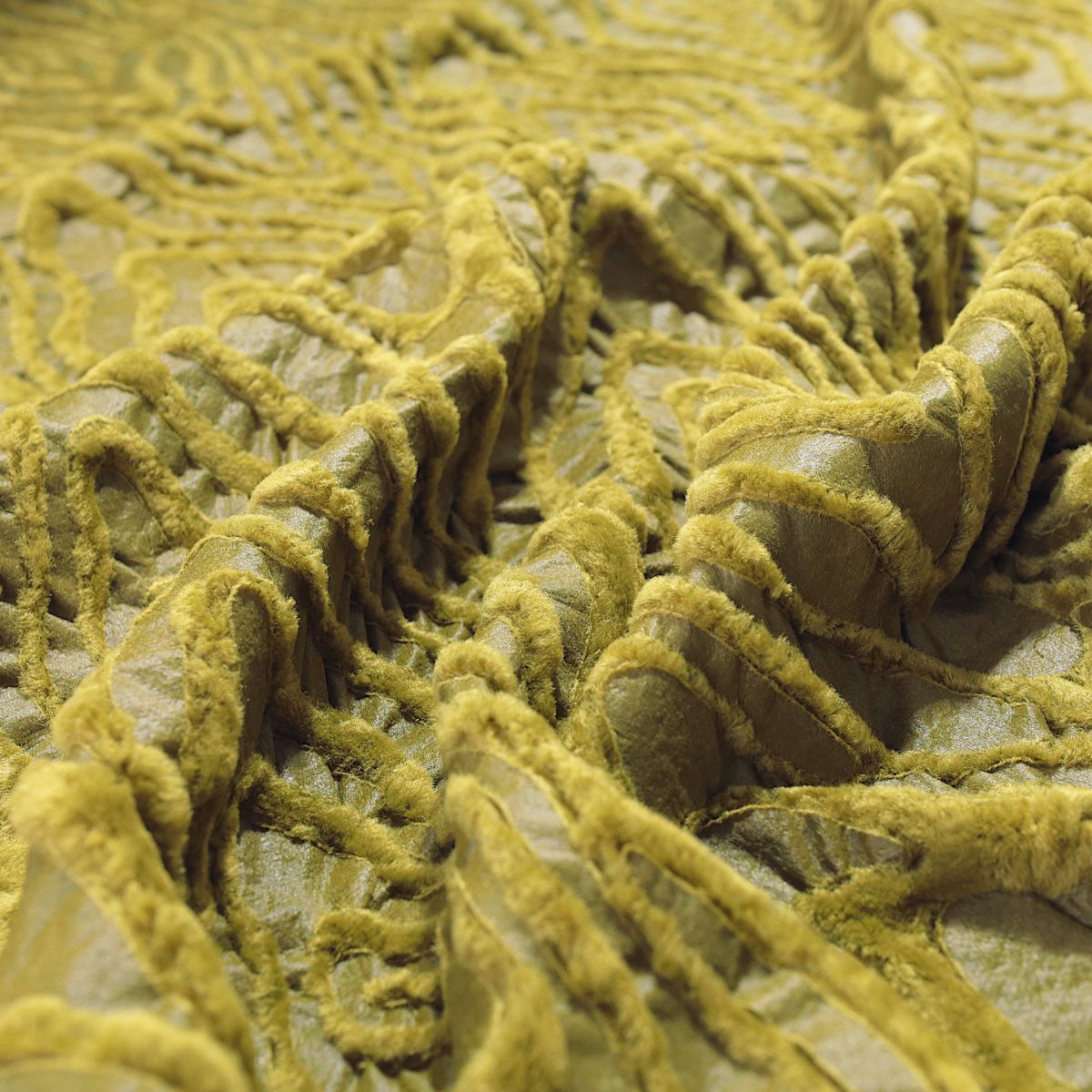 Flockprint Samt auf Kunstleder weicher Baumwollstoff Kunstfell für Decke Jacke Meterware