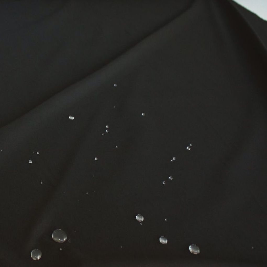 schwarz elastischer Outdoor Stoff wasserdicht für Regen-Jacke Mantel Meterware