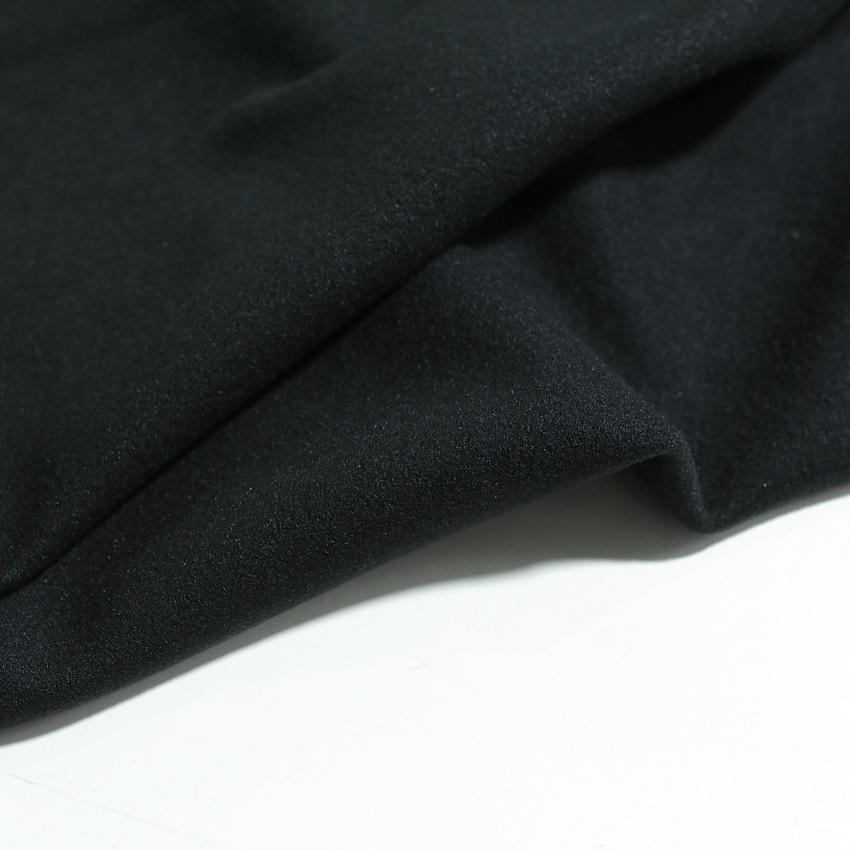 Leichter Polyester Fleece Stoff in Schwarz weicher Bekleidungsstoff Sonderposten