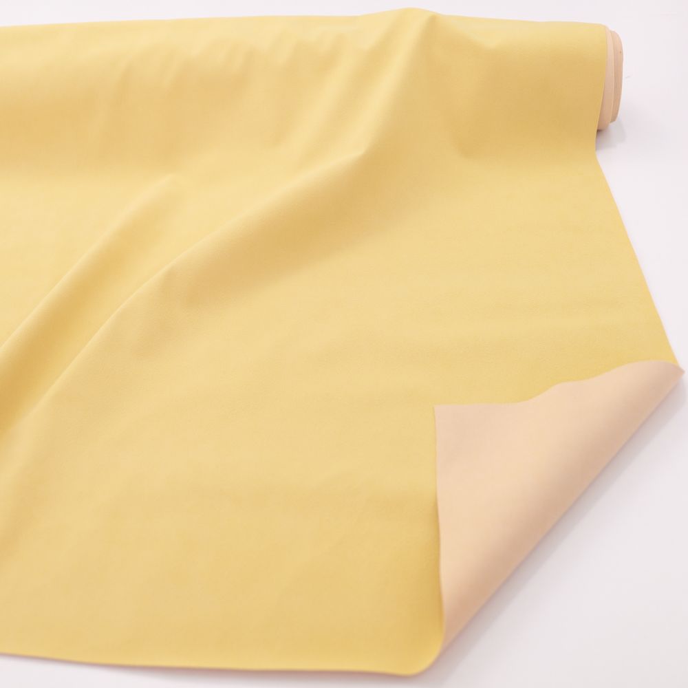 Wildleder Polsterstoff schmutzabweisend weicher Mikrofaser Velourstoff Meterware - Gelb Wildleder Polsterstoff schmutzabweisend weicher Mikrofaser Velourstoff Meterware - Gelb