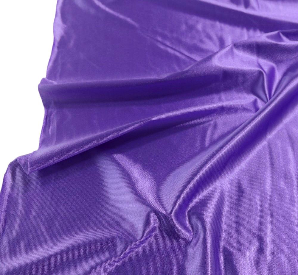 JERSEY Stoff mit Glanz für Deko Kleid Rock Stoffe Meterware - lila