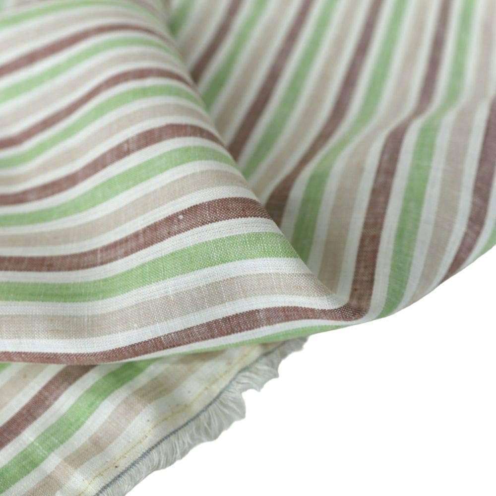 Sommer LEINEN-Stoff für Kleid Hose Hemd Grün Leinenstoff