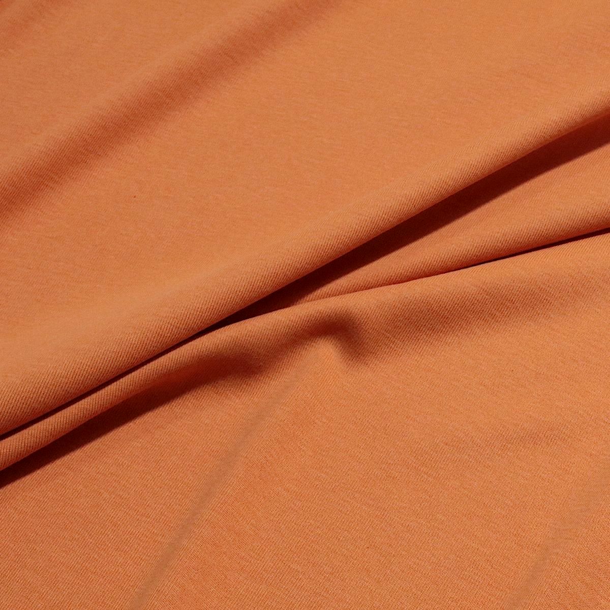 Baumwolljersey für Shirt Kleid Rock weicher elastischer Jersey Stoff in hell terra